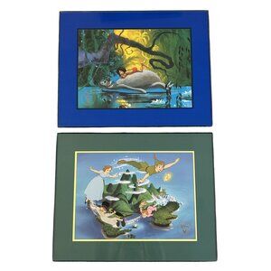 Disney Store Exclusive 1997 Peter Pan & Jungle Book Commemorative Lithographs In